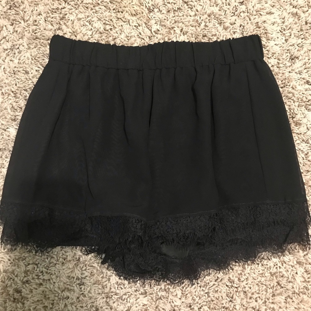 Black lace BCBG shorts